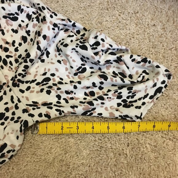 MELLODAY Cheetah Print Ruched Half Sleeve Top - 2X - Picture 14 of 15